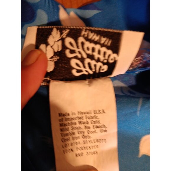 Hilo Hattie Sarong Pareo Wrap Tie Dress With Jacket 2 Piece Set Blue Hawaiian - Picture 5 of 8